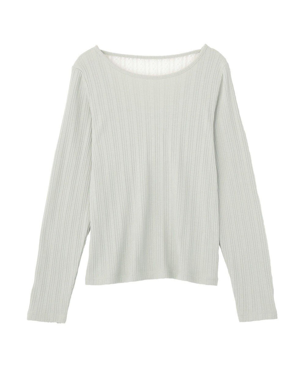 earth music&ecology ランダムチェーンリブバックレースプルオーバー 