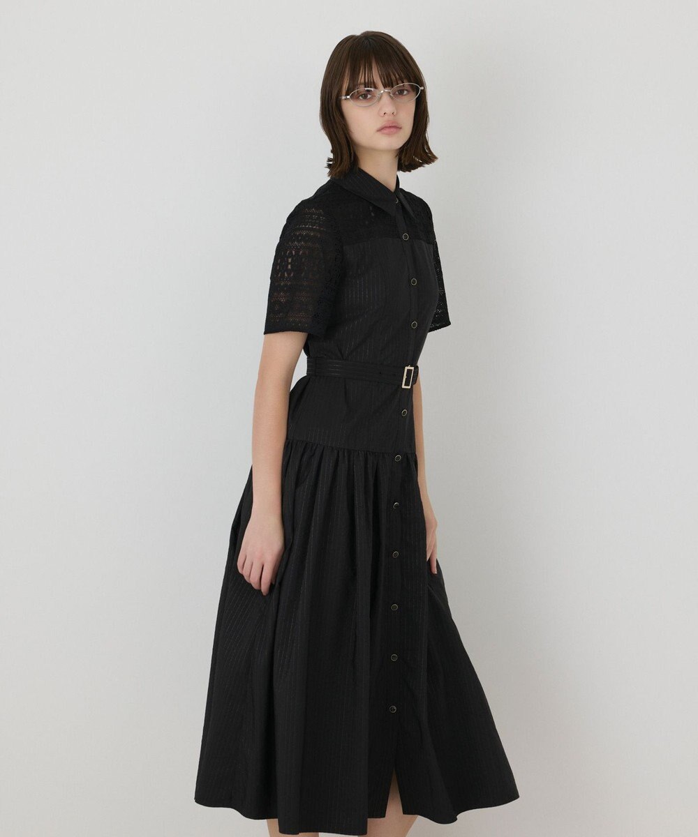 GRACE CONTINENTAL レースドッキングフレアワンピース 
