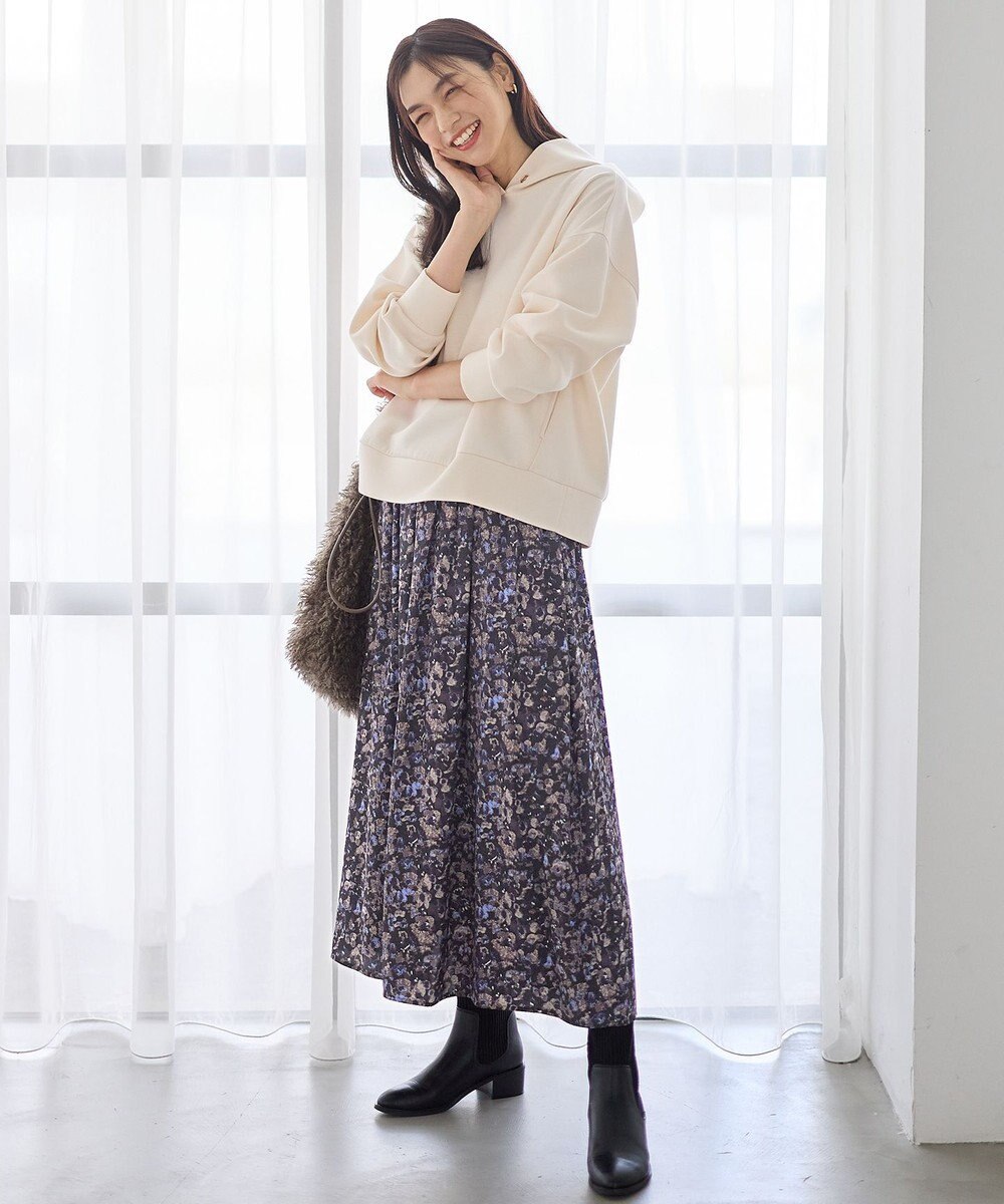 ANY 【ウエストゴム】モザイクプリントスカート 