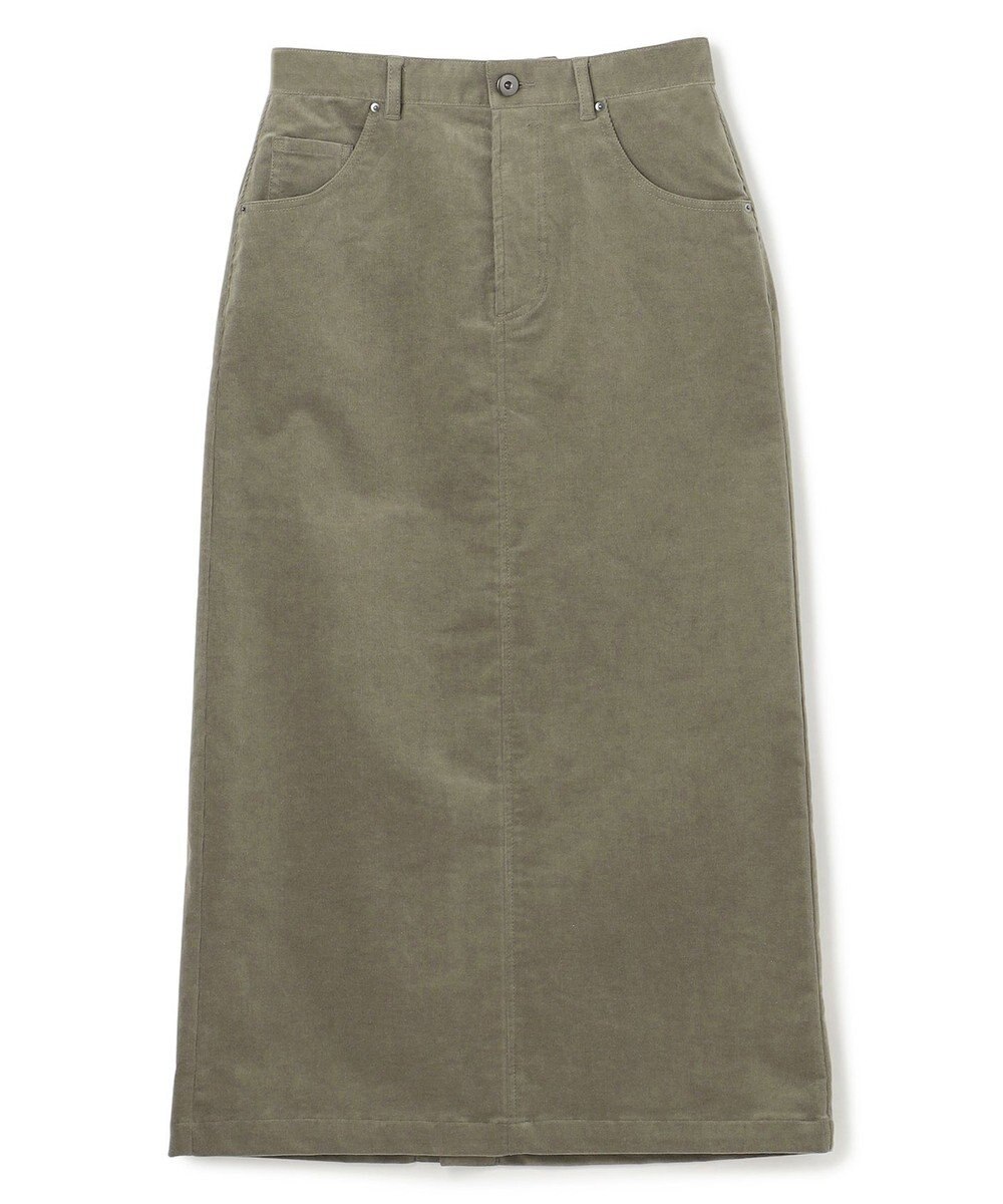 UNFILO ストレッチコーデュロイ Iラインスカート 
