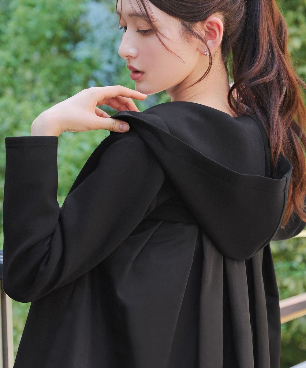 Tiaclasse 【洗える】異素材ドッキングフーディー 