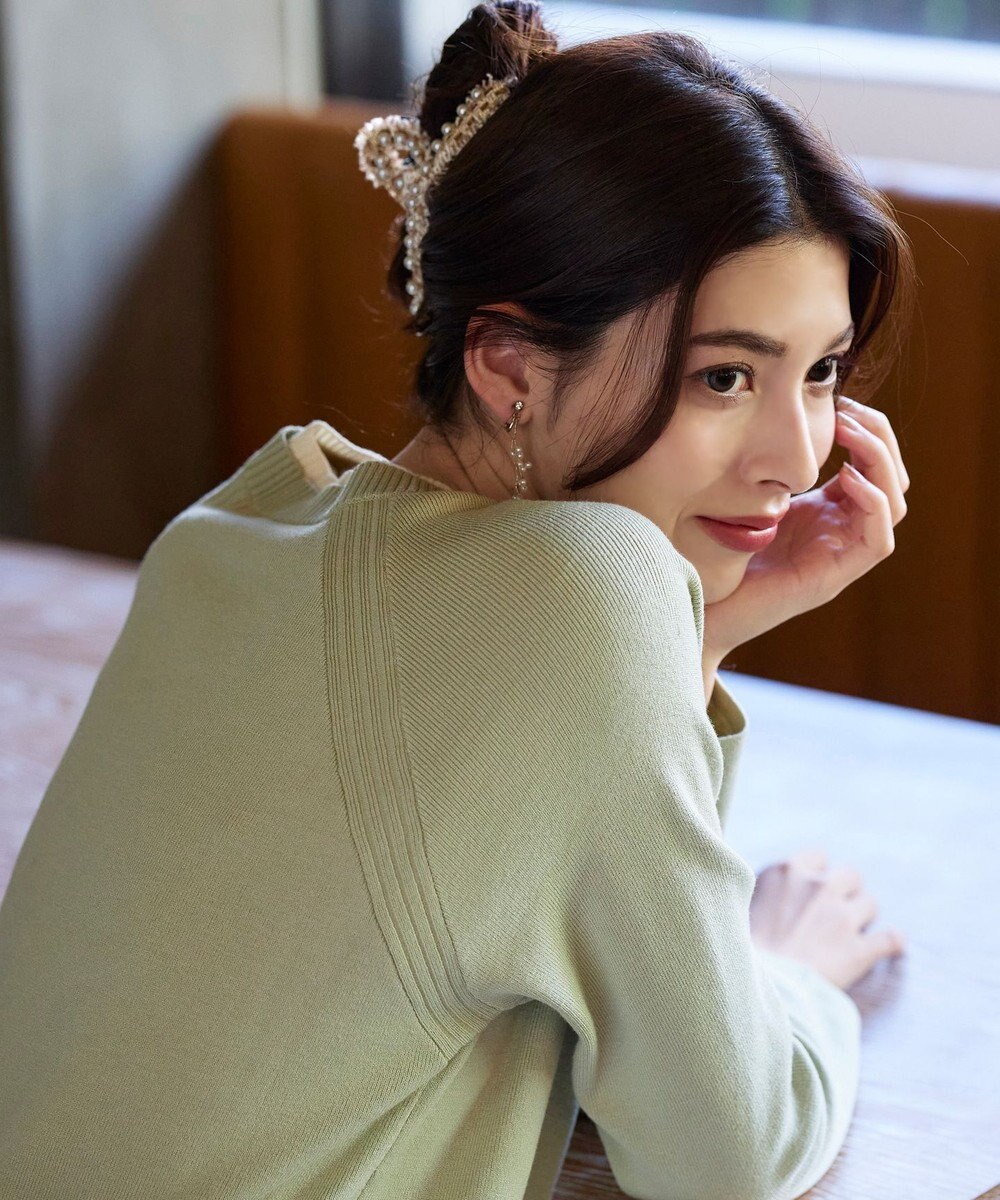 Tiaclasse ツイードパールクリップ 