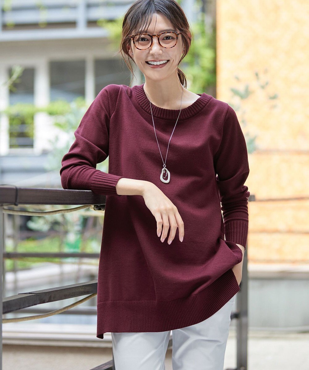 Tiaclasse 【安田美沙子さん着用・選べる2type・洗える】もちニットチュニック 