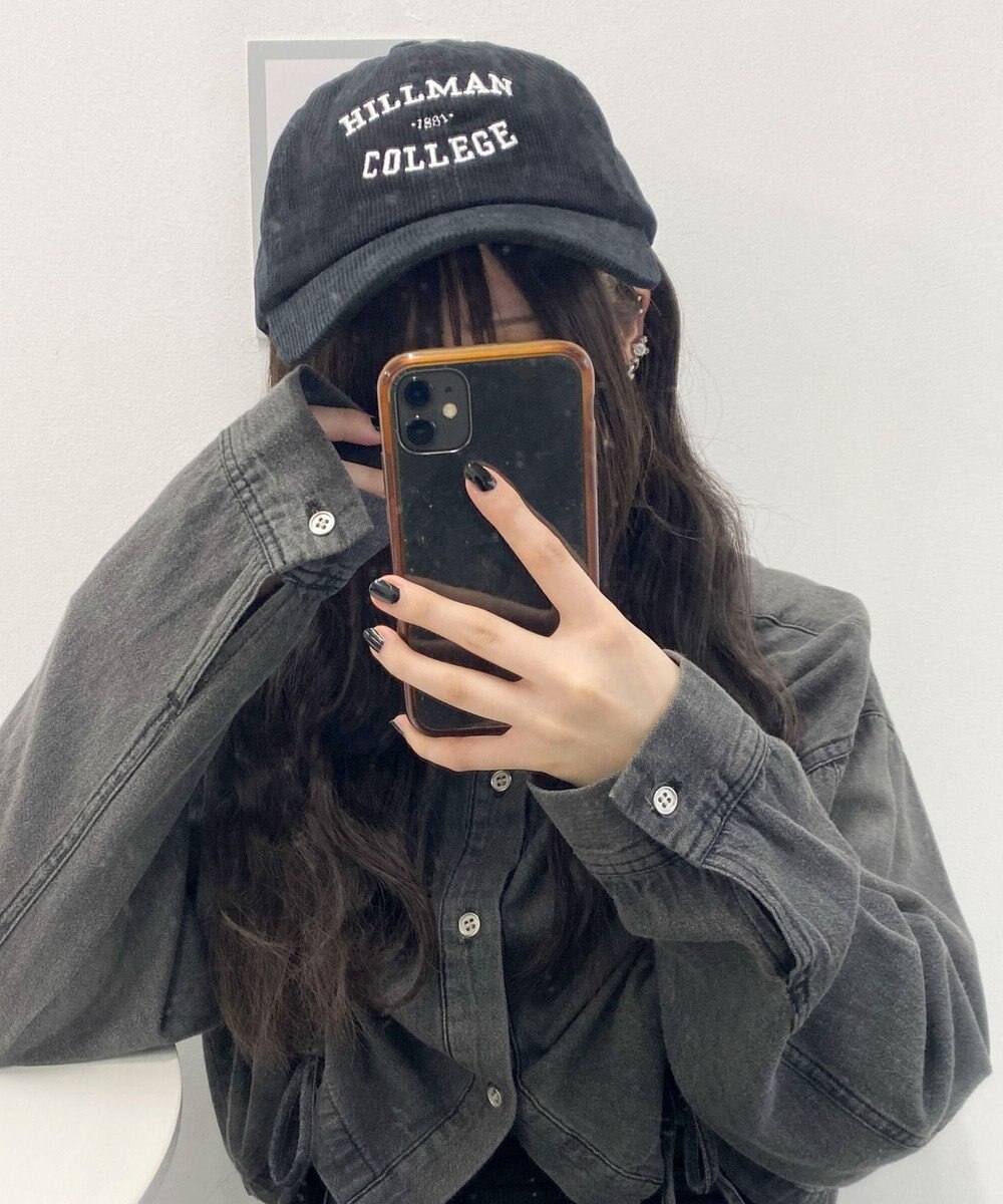 WEGO コーデュロイロゴキャップ 