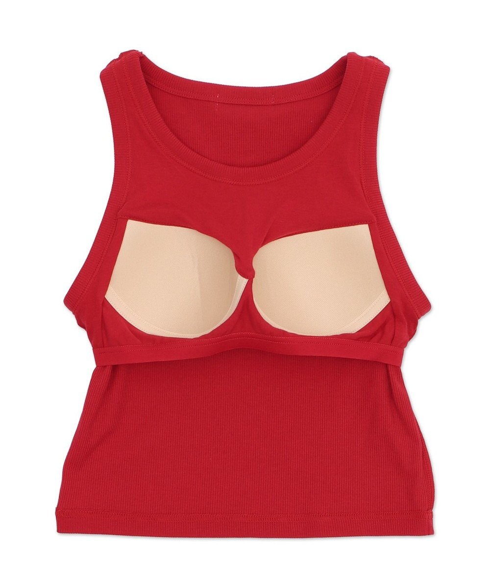 WEGO 【カップ付きインナー/SMサイズ展開】なちゅ盛れカップインアメスリタンク 