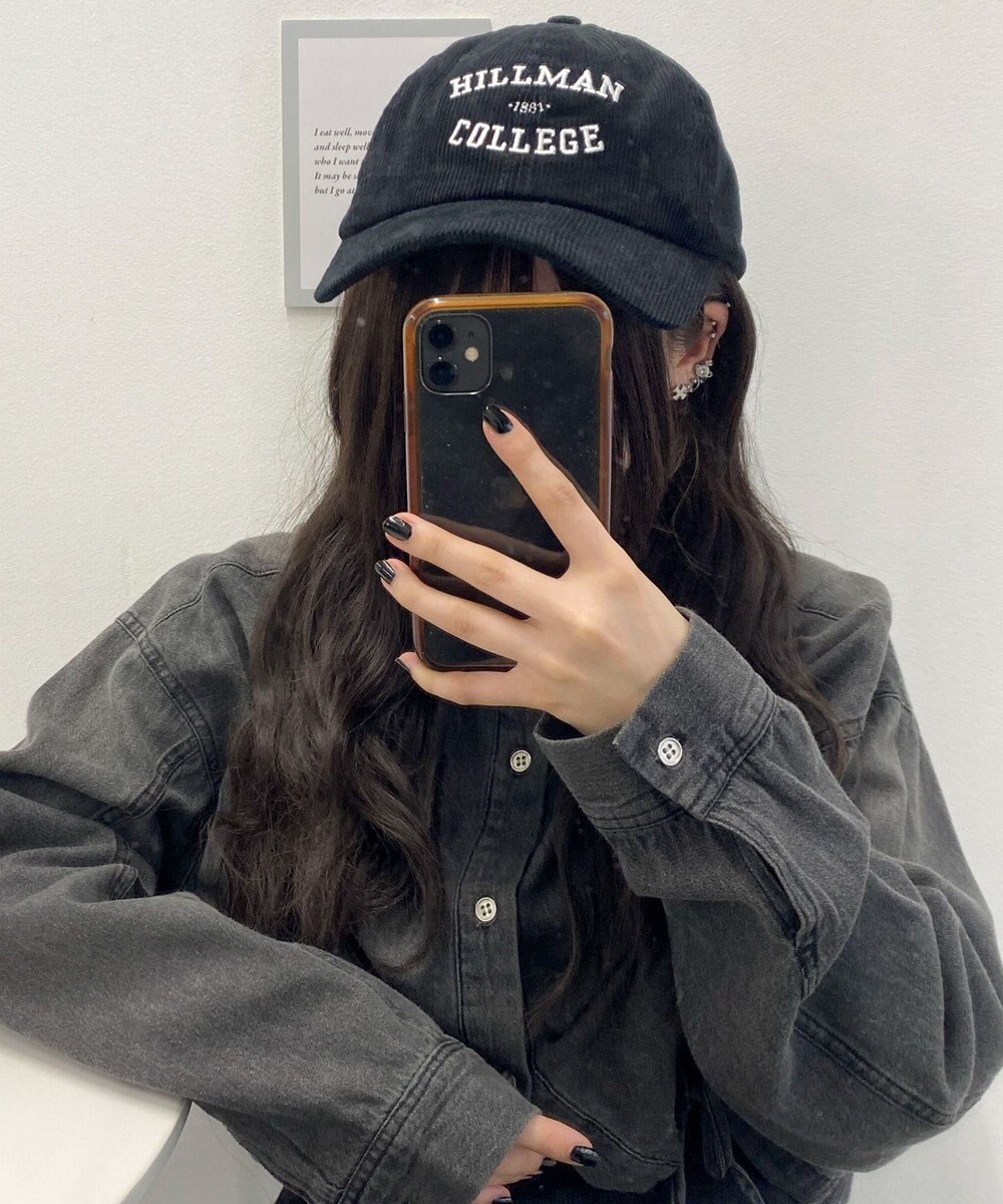 WEGO コーデュロイロゴキャップ 