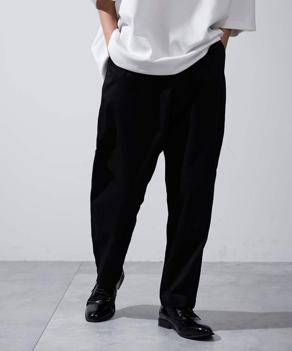 WEGO 【ユニセックス着用ITEM/ウエストゴム/手洗い可】チノイージーワイドパンツ 