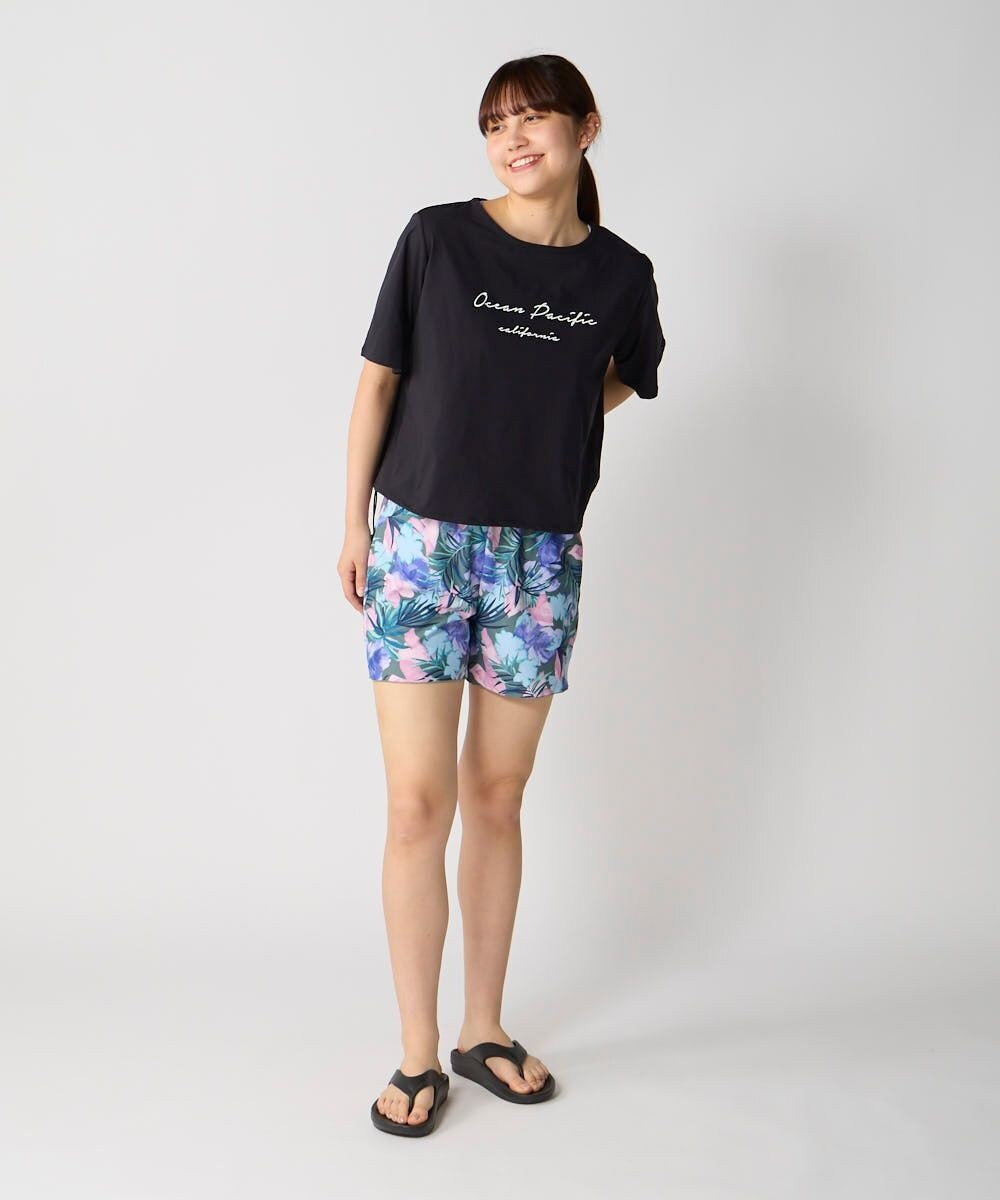 OP／FILA 【Ocean Pacific】裾ブラウジングTシャツ付き４点セット水着 