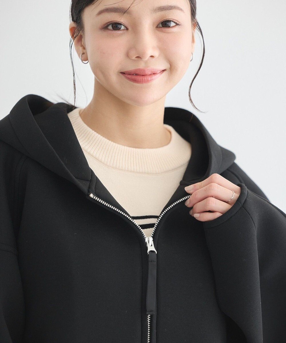 earth music&ecology フーディーダンボールジップブルゾン 