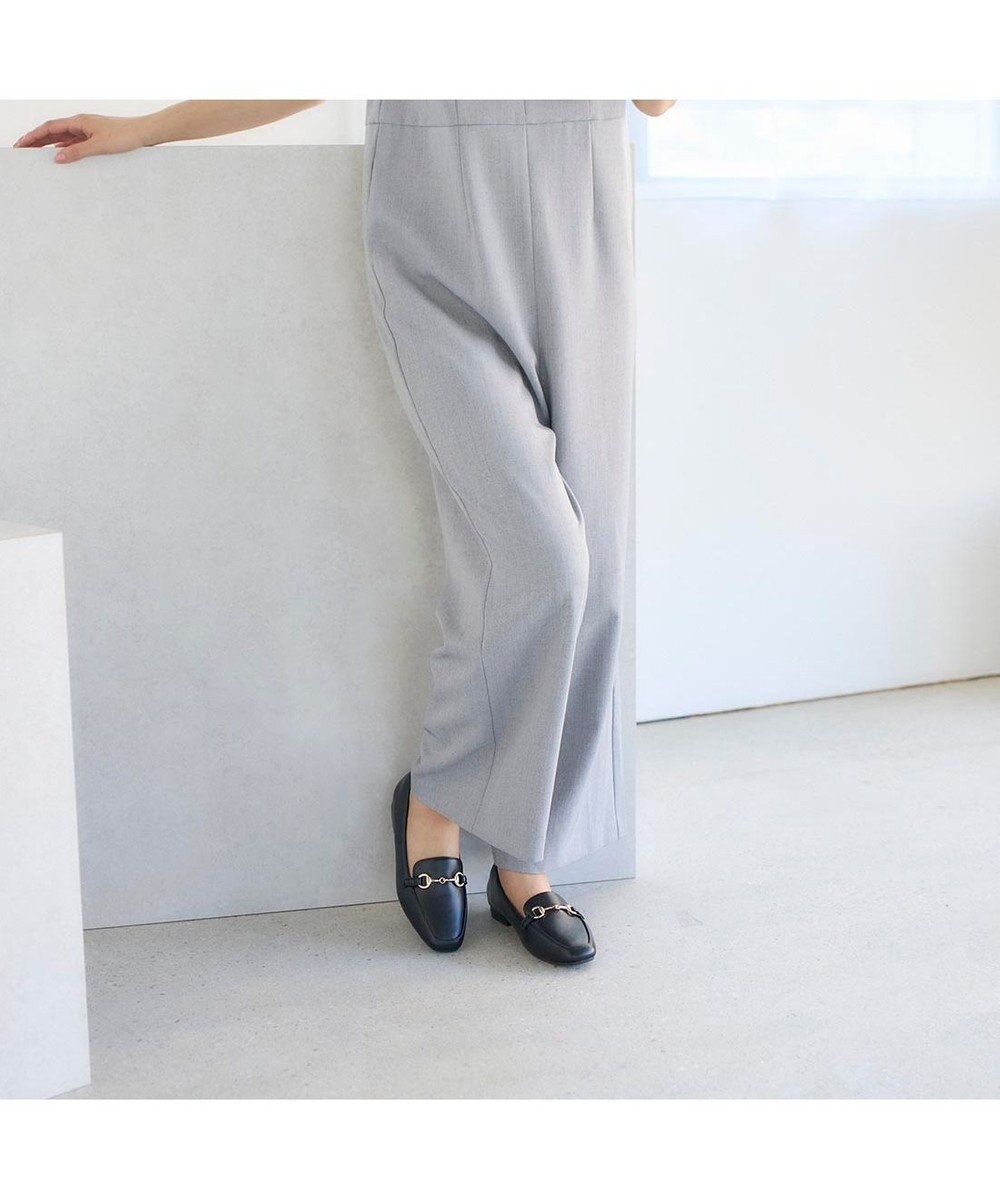 MODE ET JACOMO <noyau>スクエアトゥビット付きヒールローファー 