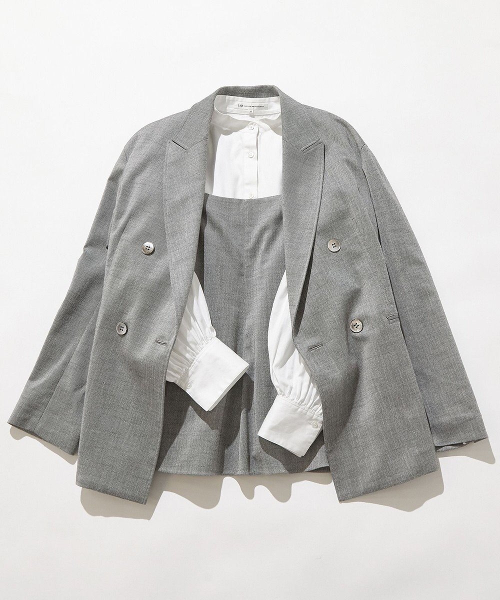 23区 【洗える】スラブツイードストレッチ キャミソール ブラウス 