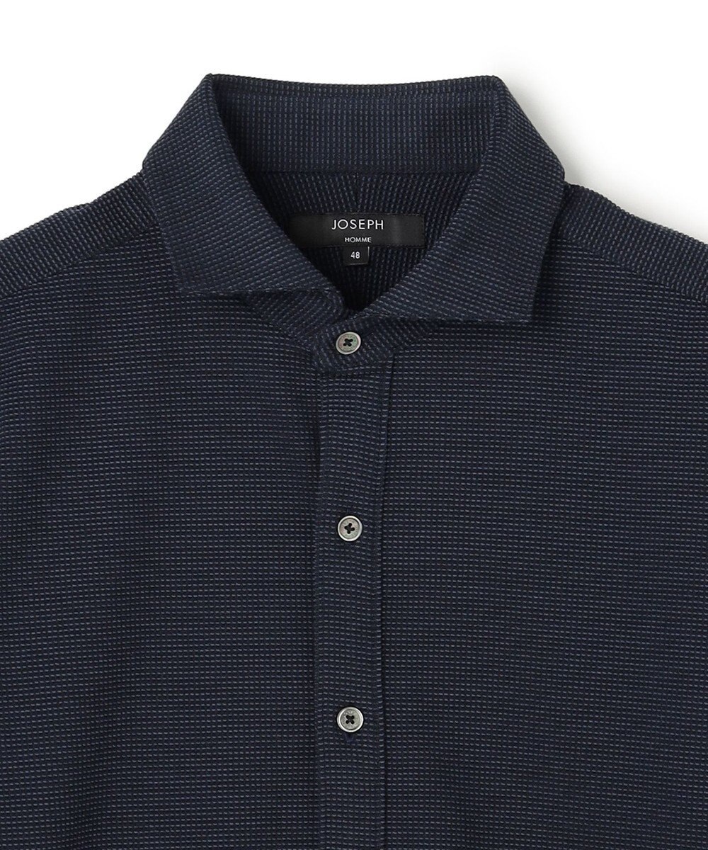 JOSEPH HOMME 【新素材】グリットタックジャージー　ホリゾンタルカラーシャツ 