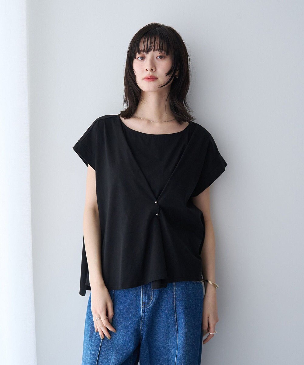 YECCA VECCA ピン付きドレープカットソー 
