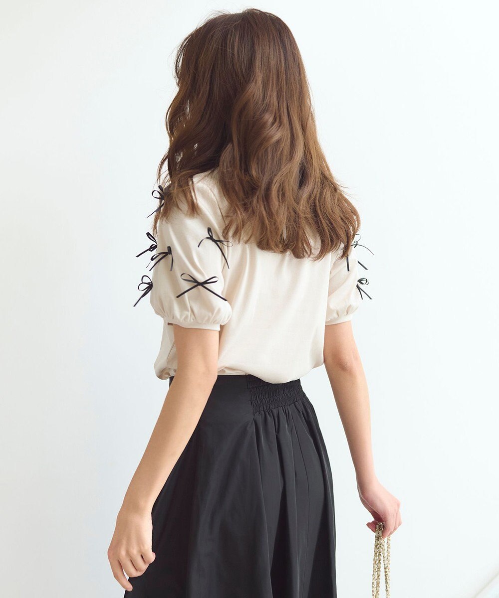 Feroux 【洗える】ランダムリボン カットソー 