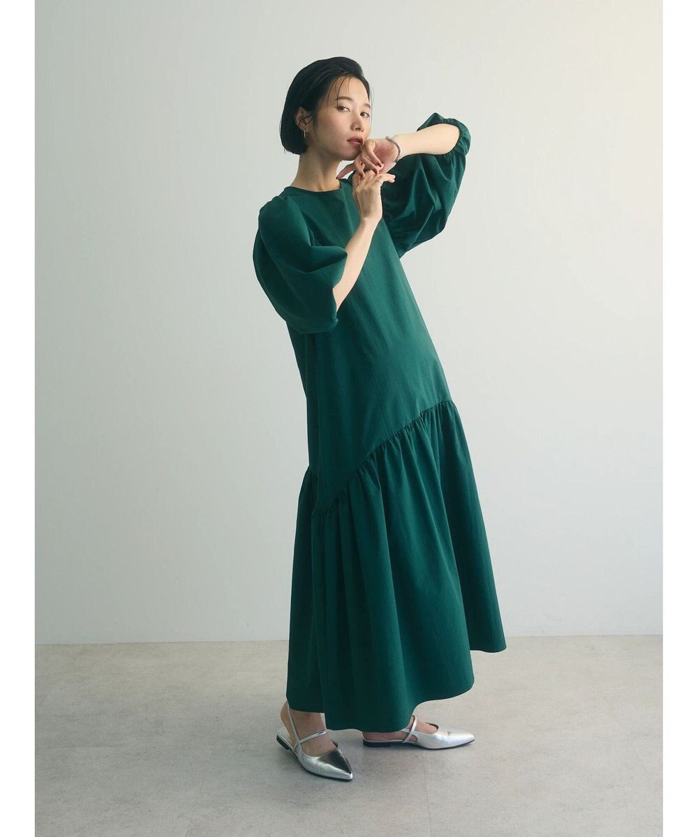 Green Parks armonia.ボリュームギャザーワンピース 