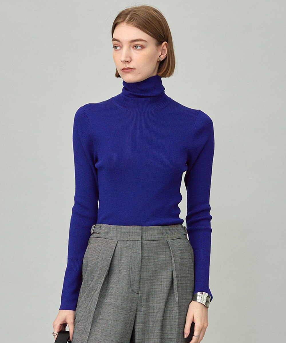 ICB L 【新色追加】エクストラファインメリノリブ タートルネックプルオーバー 