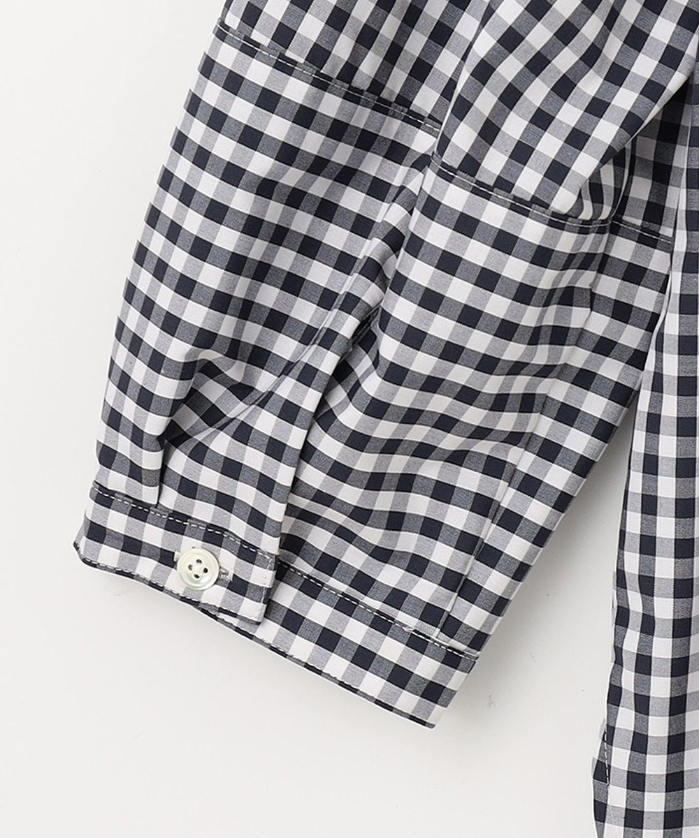 J.PRESS LADIES 【洗える・接触冷感・UVカット】エステネージュストライプ バンドカラーブラウス 