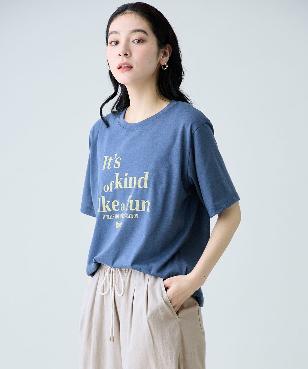 ANY シアーネップロゴＴシャツ 
