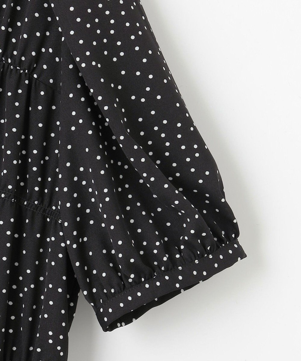 Feroux 【洗える】ギャザーデザインパフスリーブワンピース 