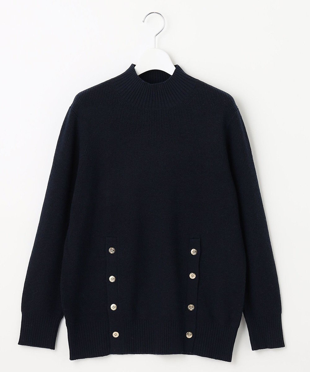 J.PRESS LADIES 【洗える】SEMI WORSTED ハイネック ニット 