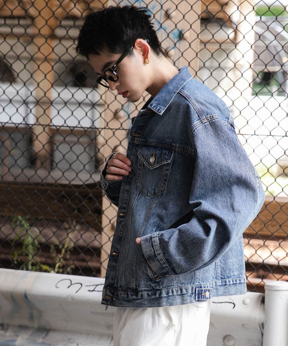 WEGO 【ユニセックス着用ITEM】BIGデニムジャケット 