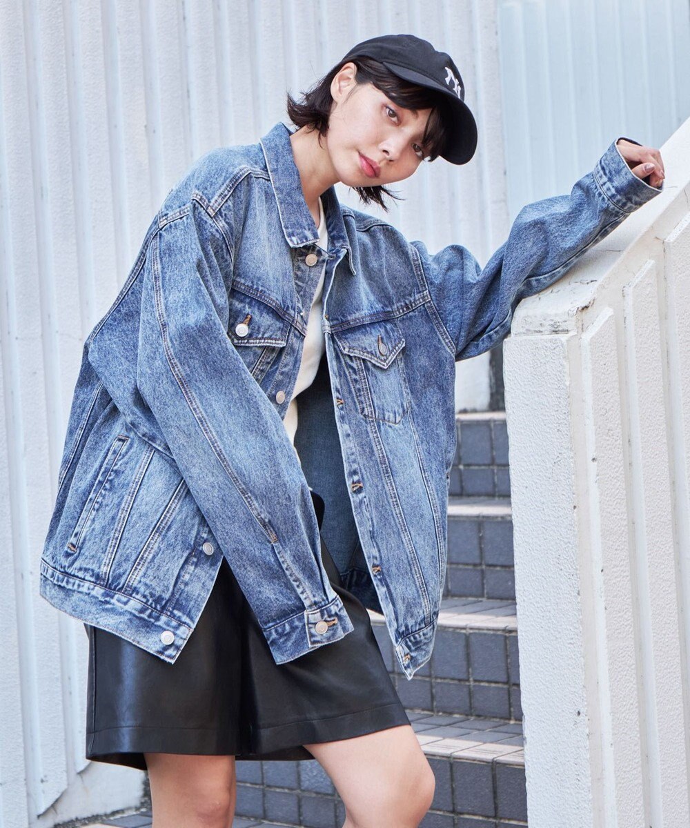 WEGO 【ユニセックス着用ITEM】BIGデニムジャケット 