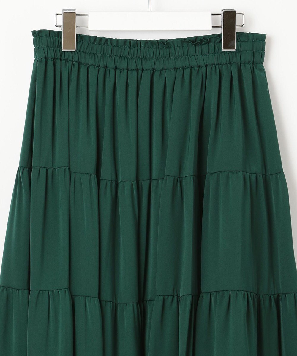 自由区 L 【洗える/着丈調節可】カラー ティアードスカート 