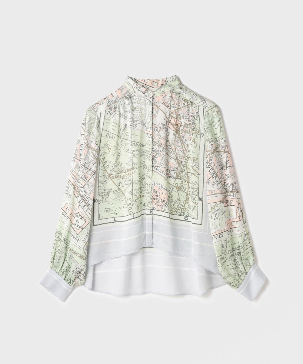 GRACE CONTINENTAL パリスカーフプリントブラウス 