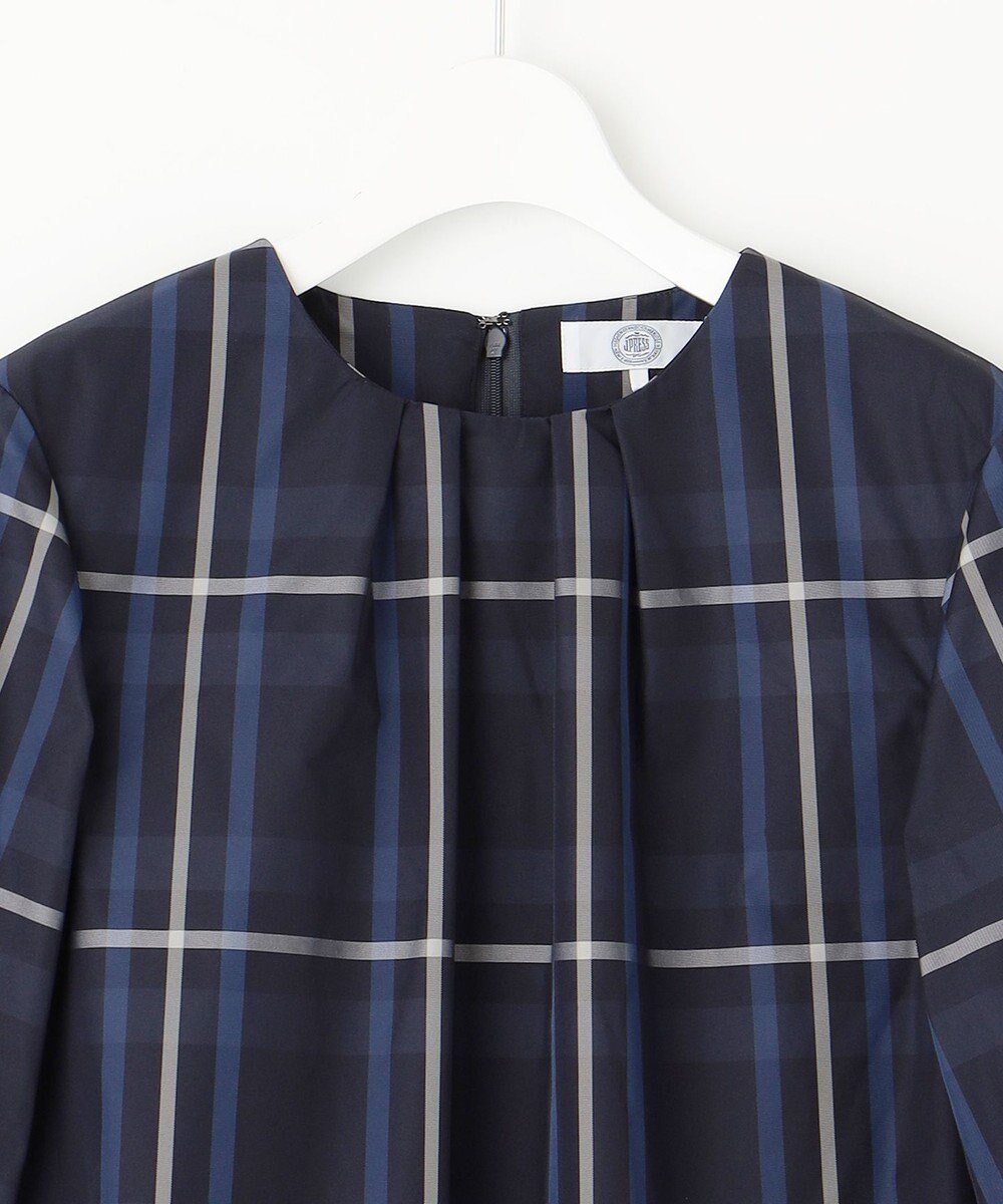 J.PRESS LADIES 【洗える】2/2綾 メモリーチェック ワンピース 