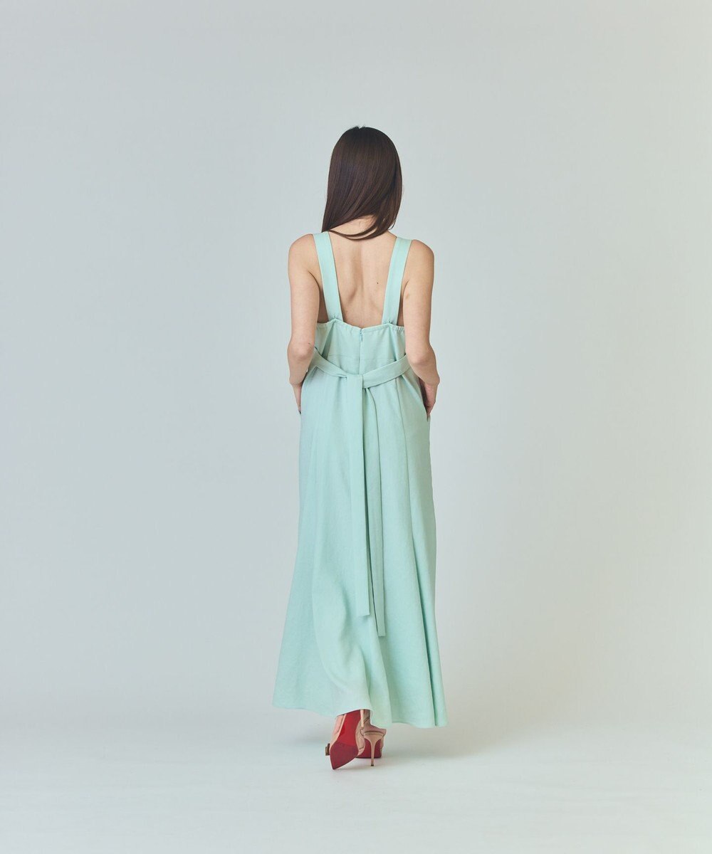 GRACE CONTINENTAL リネンタッチロングドレス 