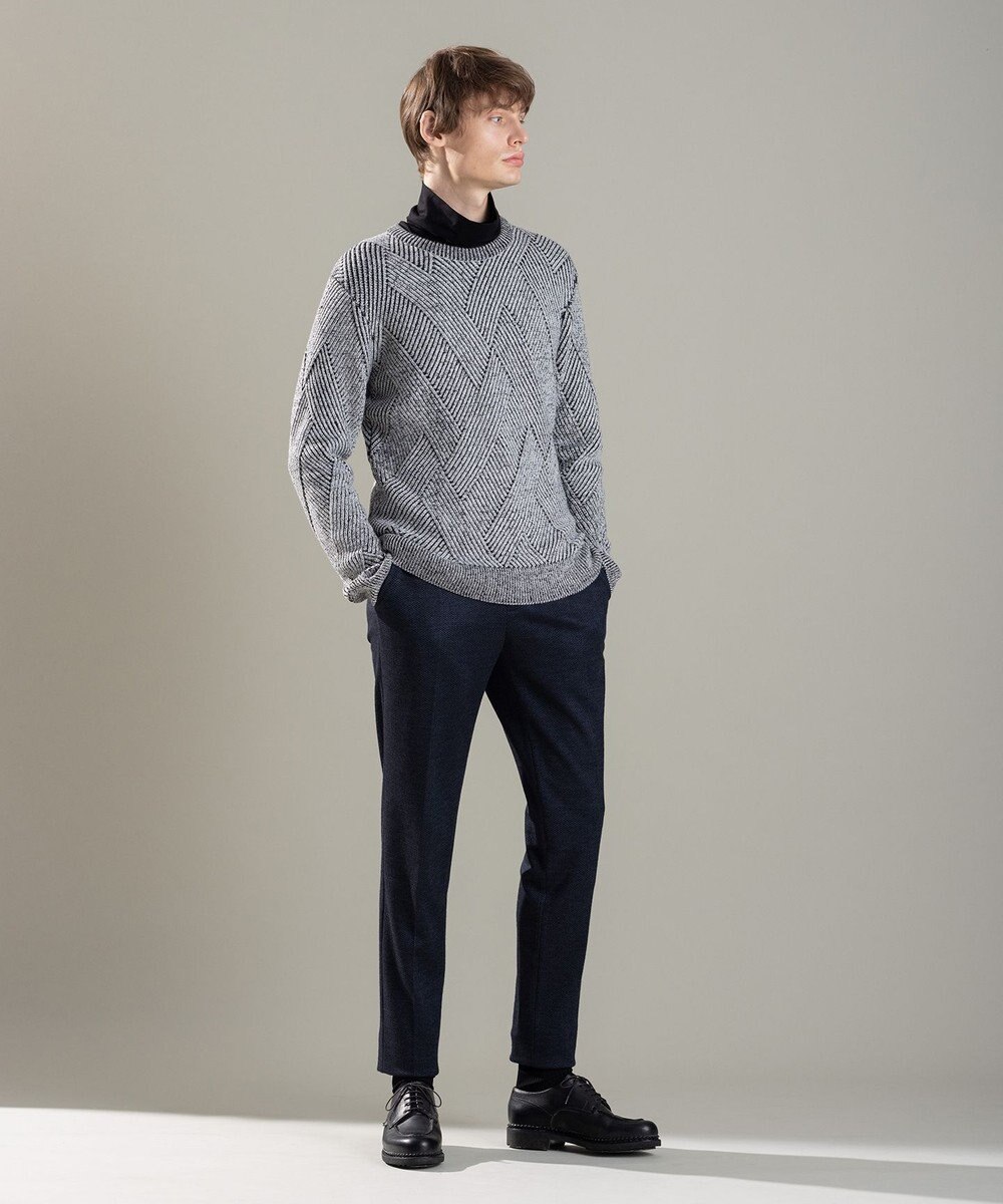 JOSEPH HOMME ビッグジオメトリージャガード　クルーネック 