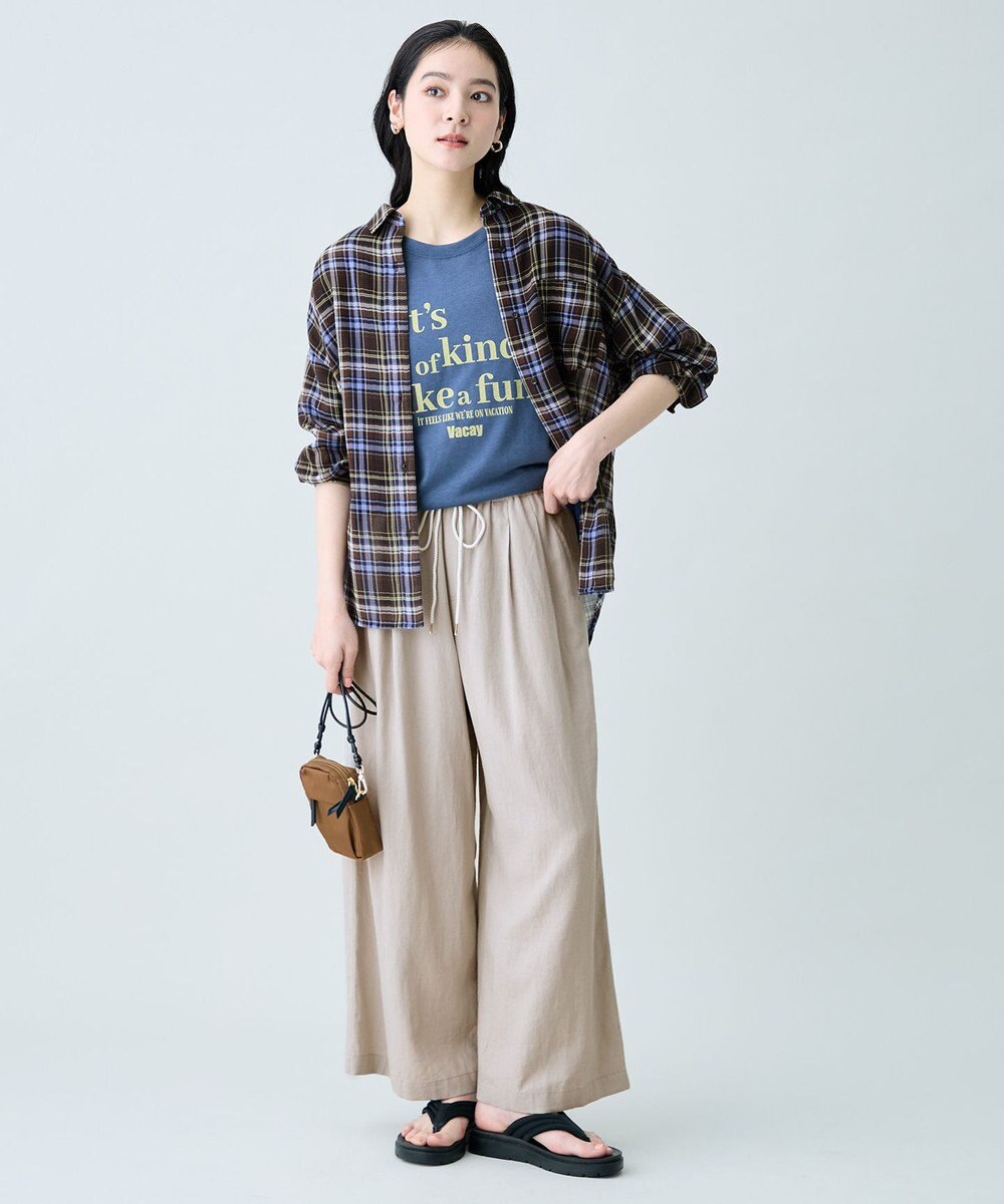 ANY シアーネップロゴＴシャツ 