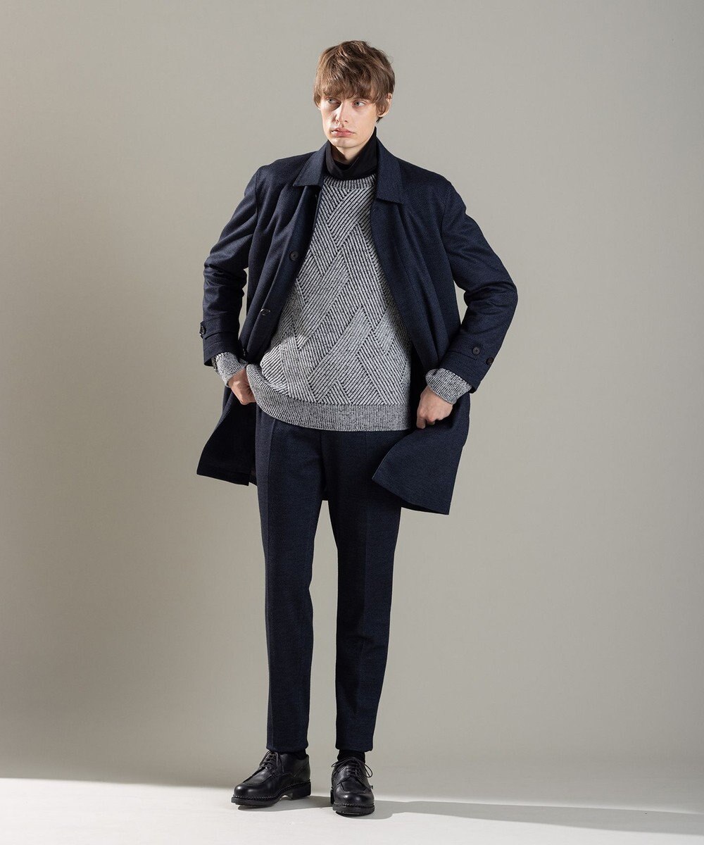 JOSEPH HOMME ビッグジオメトリージャガード　クルーネック 