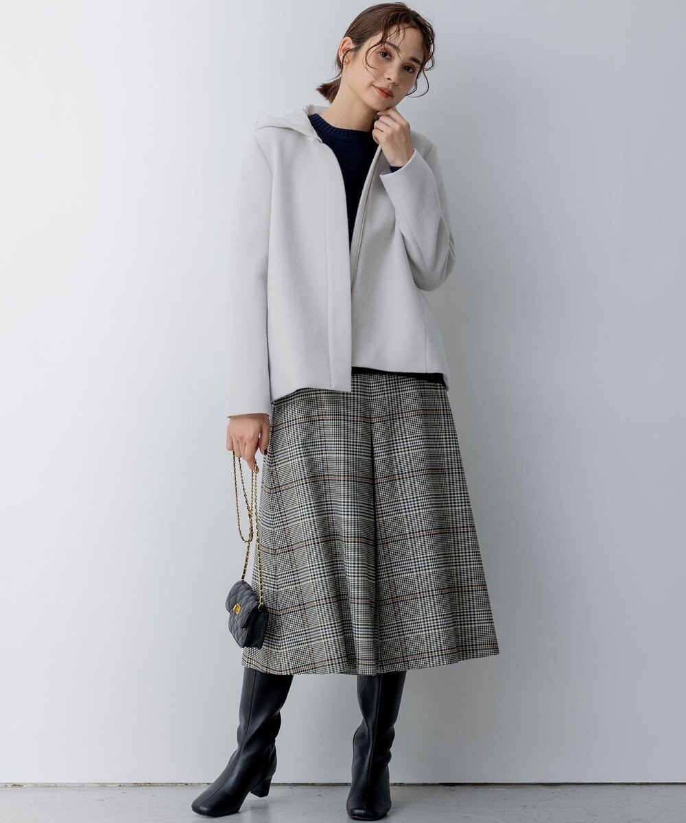 組曲 T/Rツイルストレッチ フレアパンツ 