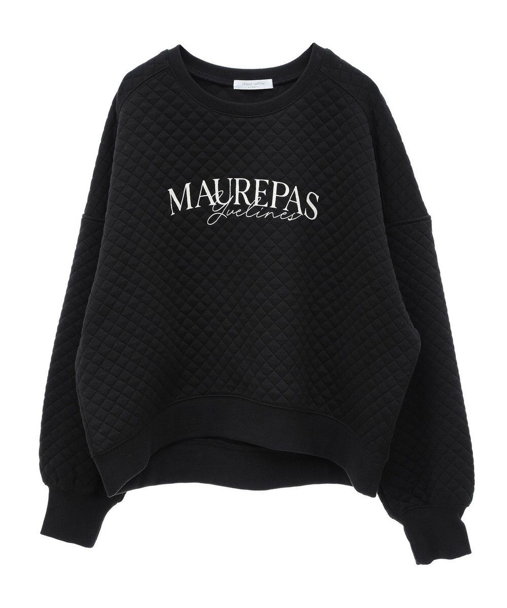 Green Parks ショート丈キルトロゴプルオーバー 