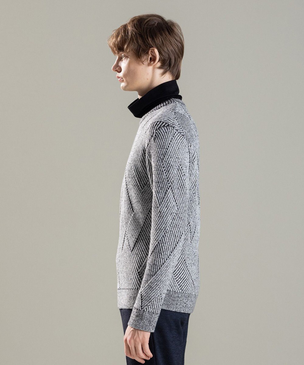 JOSEPH HOMME ビッグジオメトリージャガード　クルーネック 