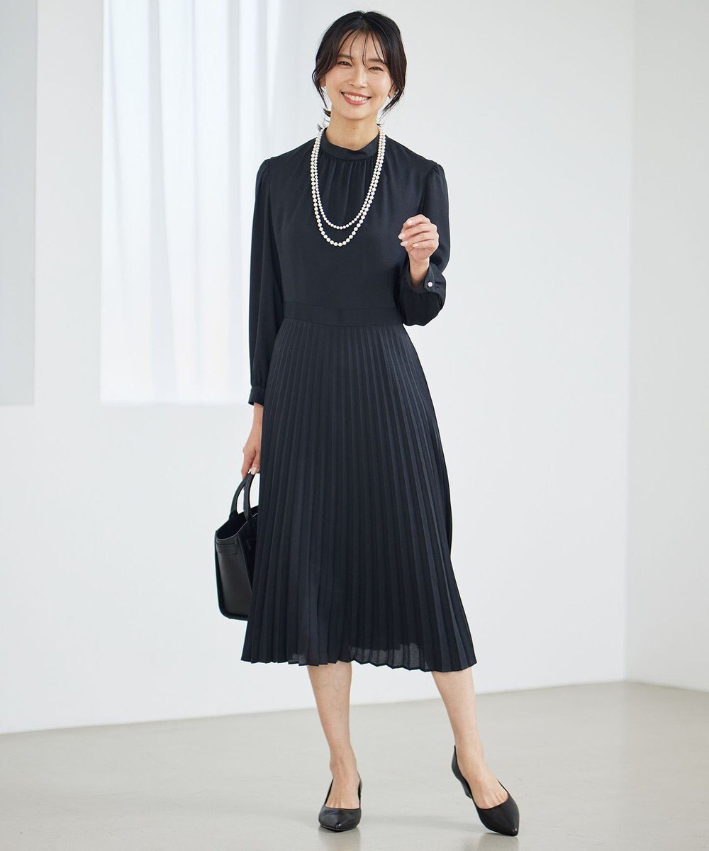 23区 【洗える】クリスタルアムンゼン ウエスト切り替え ワンピース 