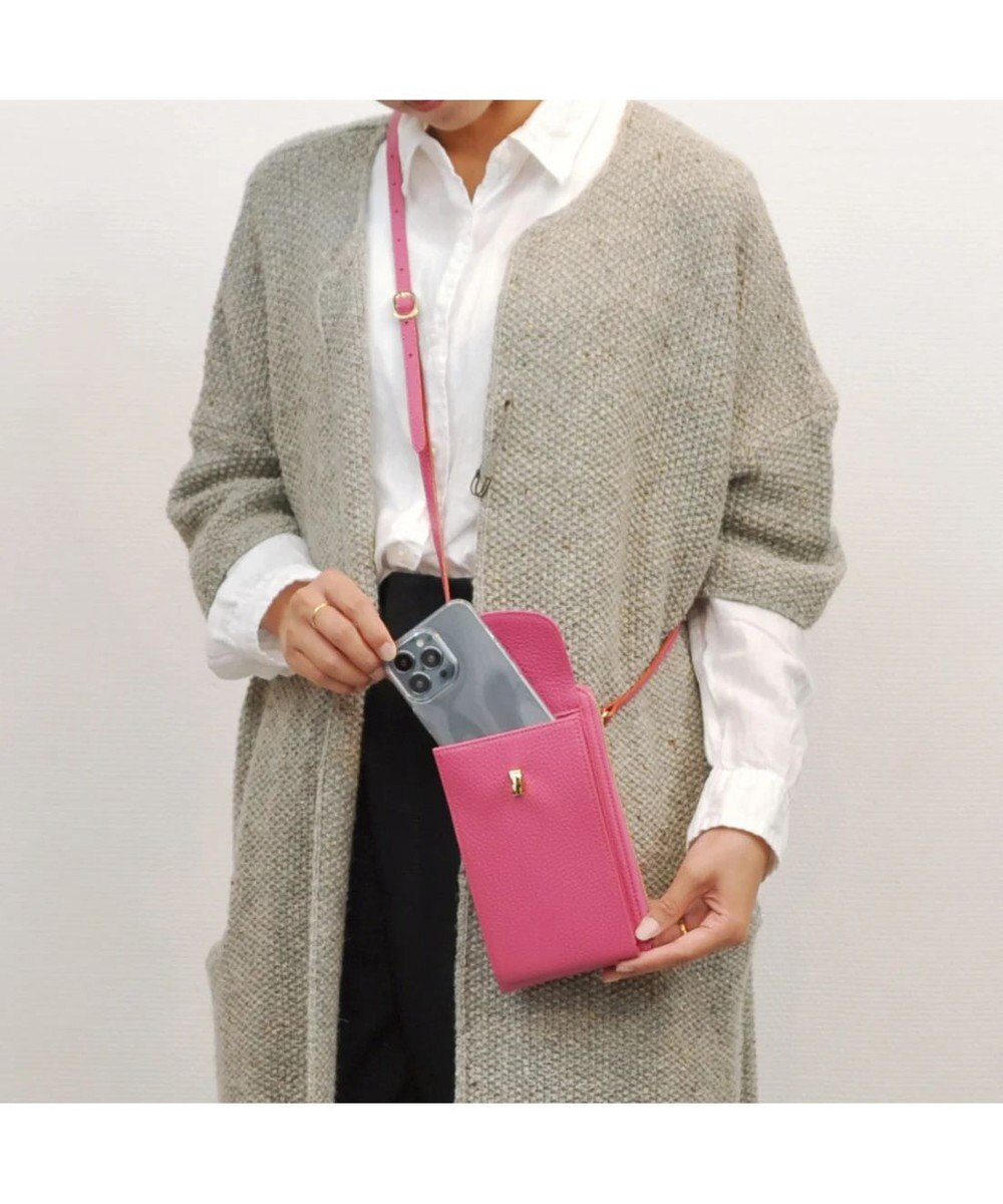 UNBILLION ペルケ perche / 牛革シュリンクタイプモバイルウォレットショルダー　旧8660 