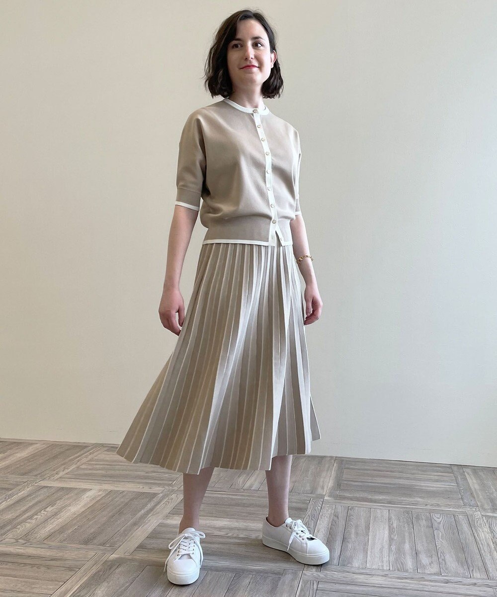 自由区 【洗える/マルチWAY】コットンアセテートニットセットアップ 