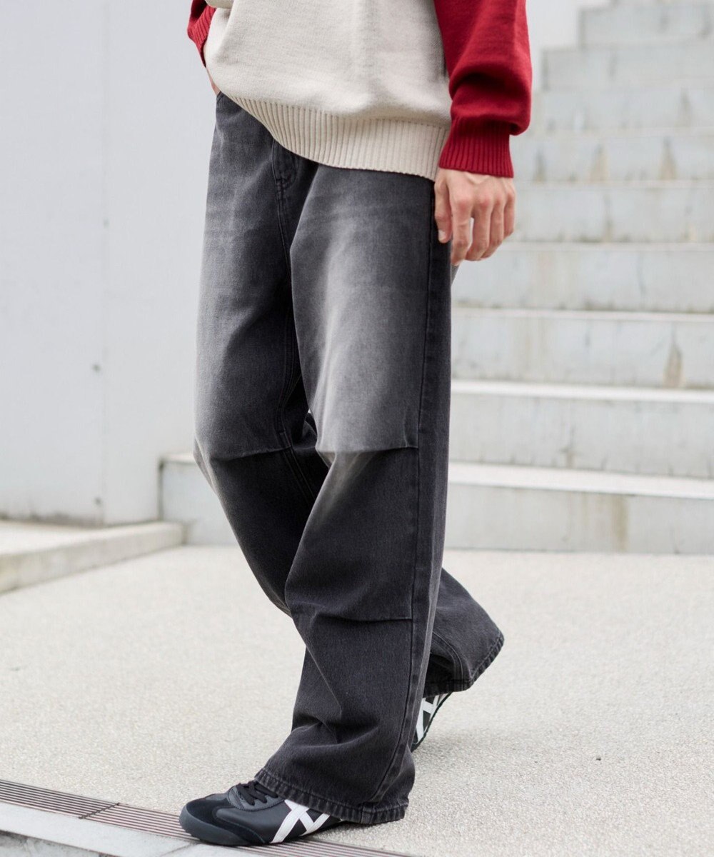 WEGO 【S～Lサイズ展開/ウエスト調整可】パラシュートデニムパンツ 