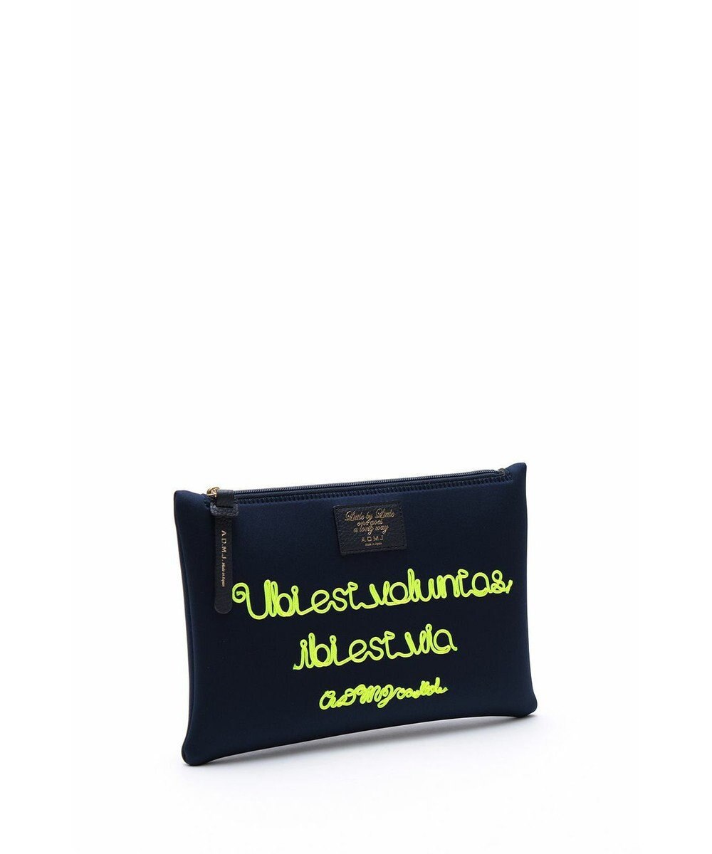 A.D.M.J. 【魔法の様に軽い】マジックライトコード刺しゅうフラットポーチ2セット(S・M) 