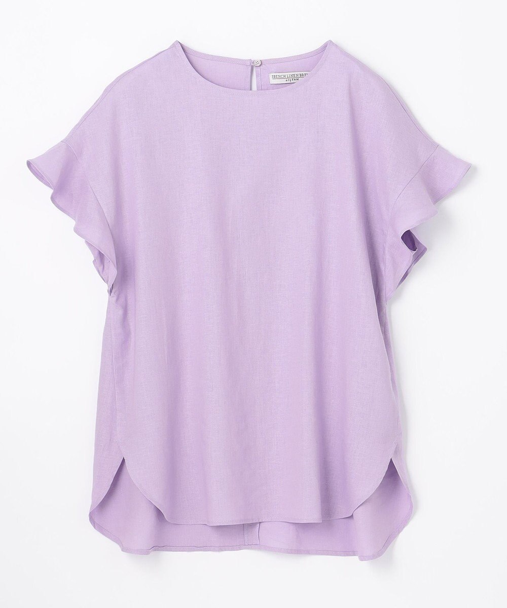 ANY 【洗える】ライトリネンクロスフレアスリーブ ブラウス 