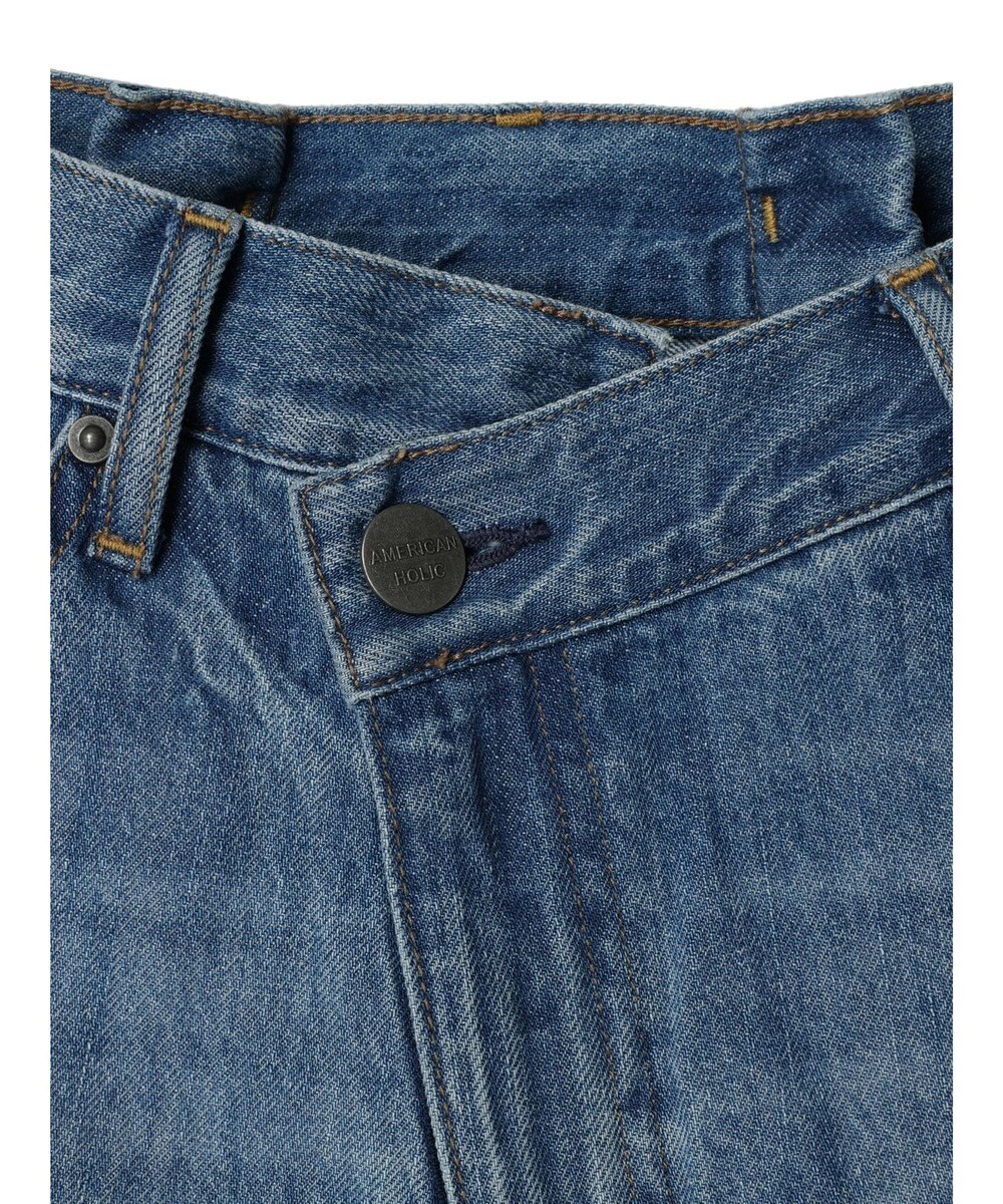 AMERICAN HOLIC アシンメトリーデニムワイドパンツ 