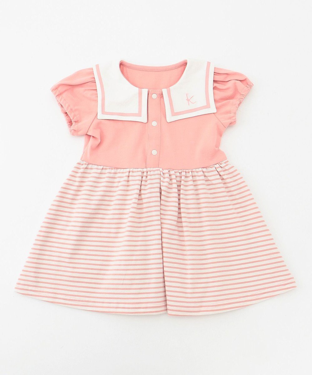 組曲 KIDS 【80-90cm】セーラーボーダー ワンピース 