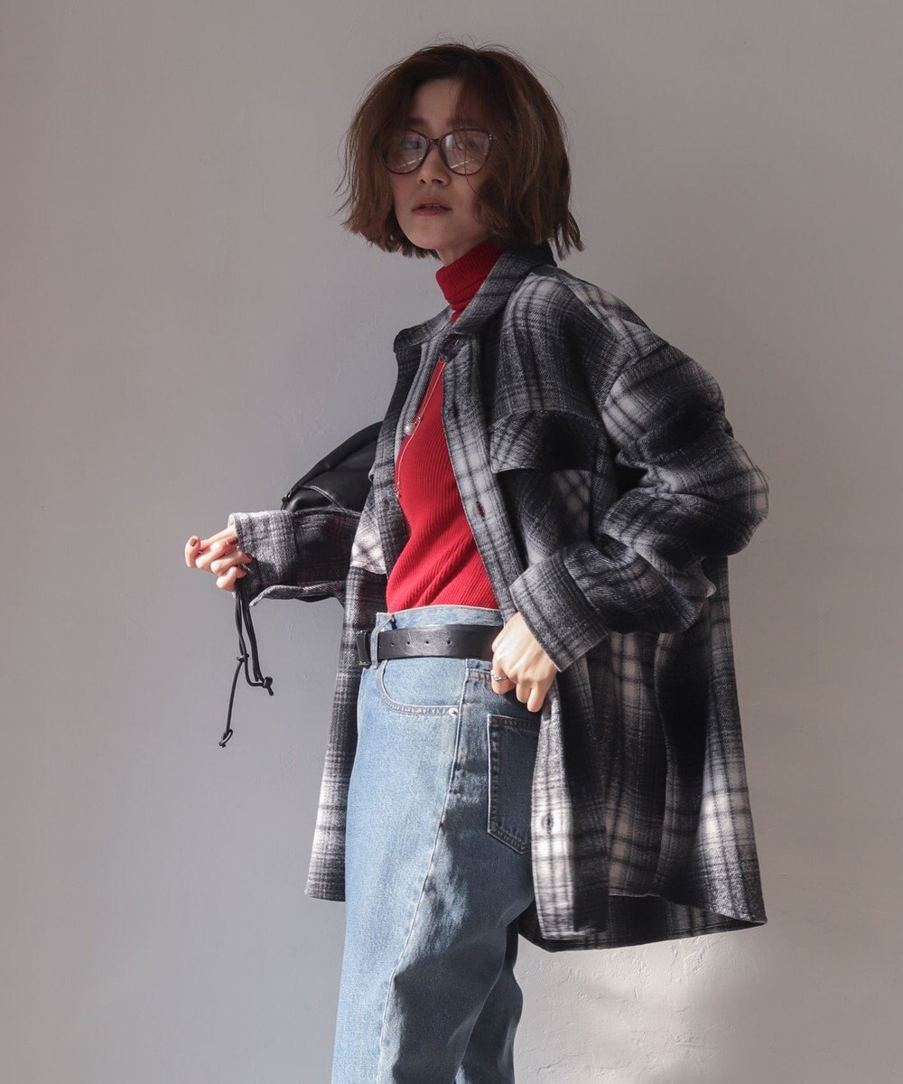 WEGO 【2025年秋冬新作/ユニセックス着用ITEM/SMLサイズ展開】ヘビーネルチェックシャツ（LS） 