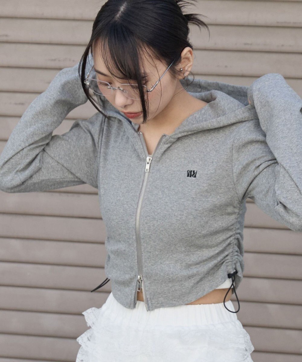 WEGO リブジップパーカー 