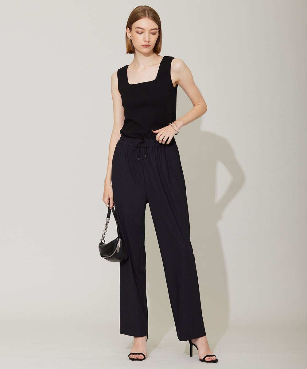 ICB L 【接触冷感・UVカット・速乾・洗える】マットスキューバ セミワイドパンツ 