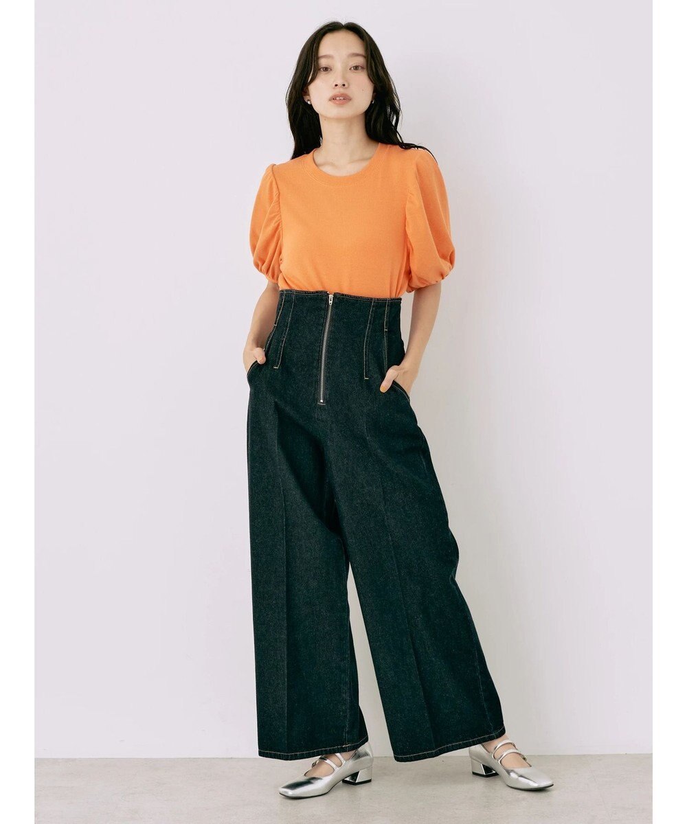 earth music&ecology フロントジップデニムパンツ 