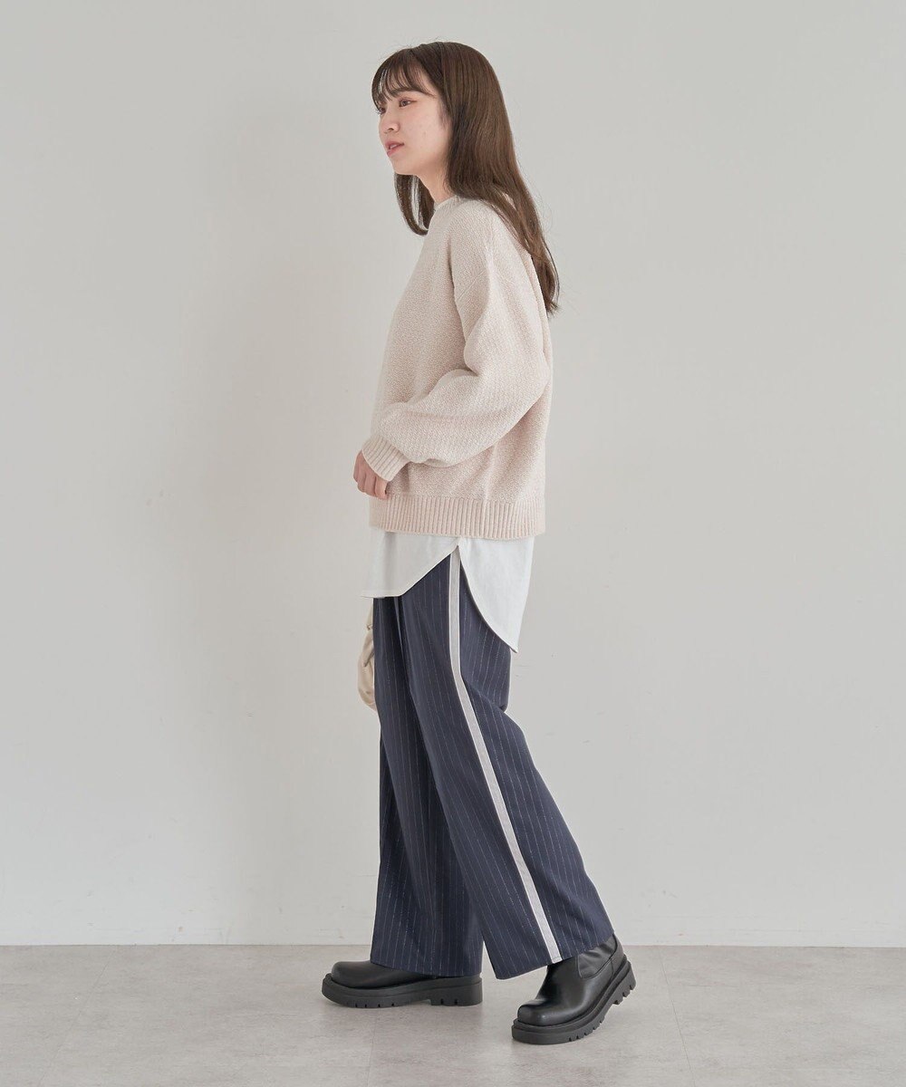 Green Parks ベロアモールモックネックニットプルオーバー 