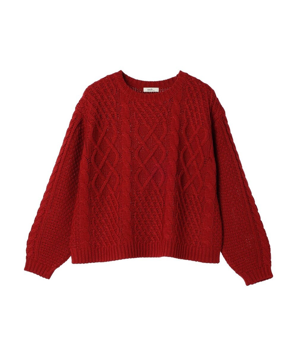 earth music&ecology ウォッシャブルケーブルプルオーバー 